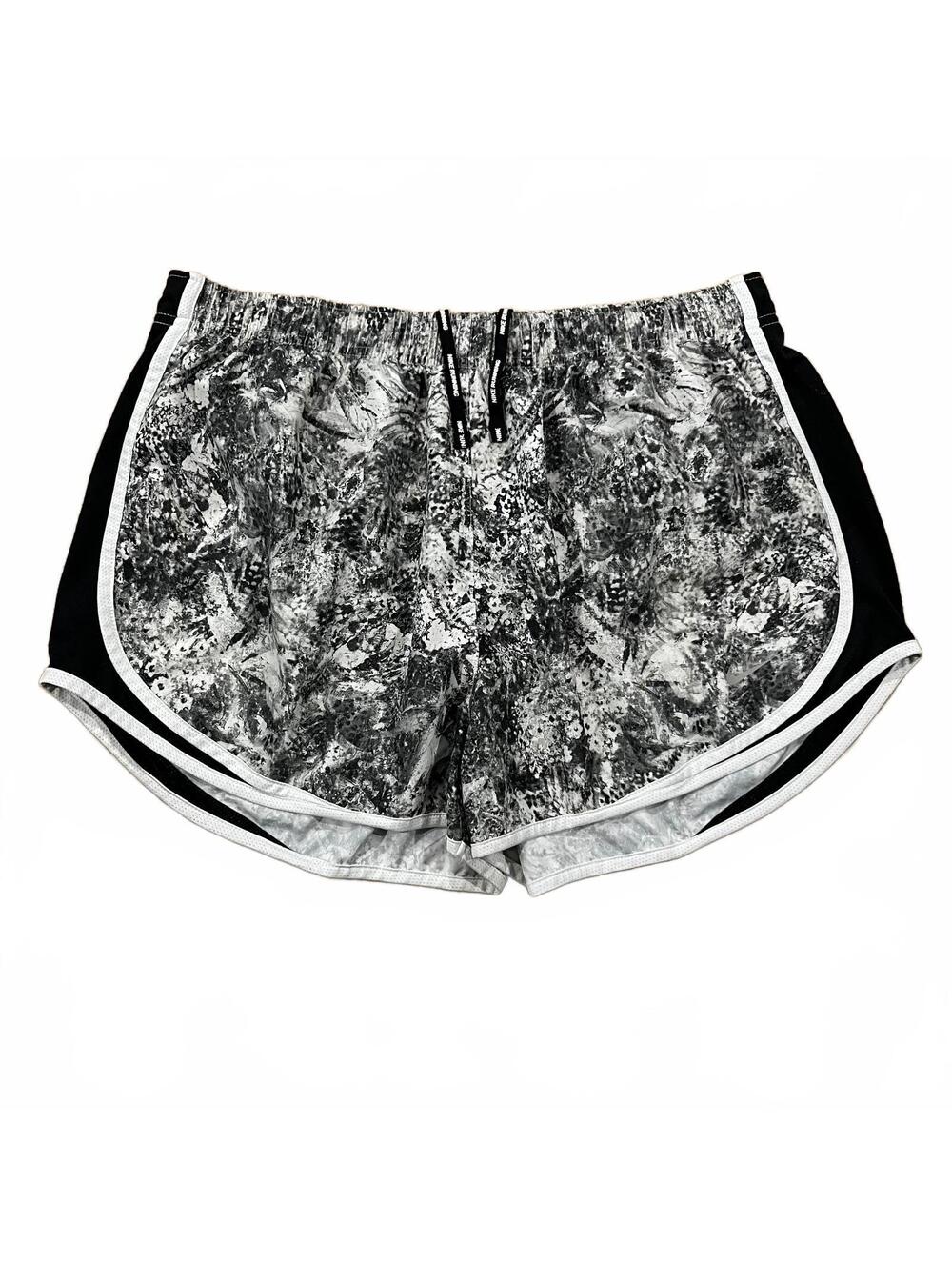Nike Women's Summer Print Tempo Shorts Black Abstract Size XL